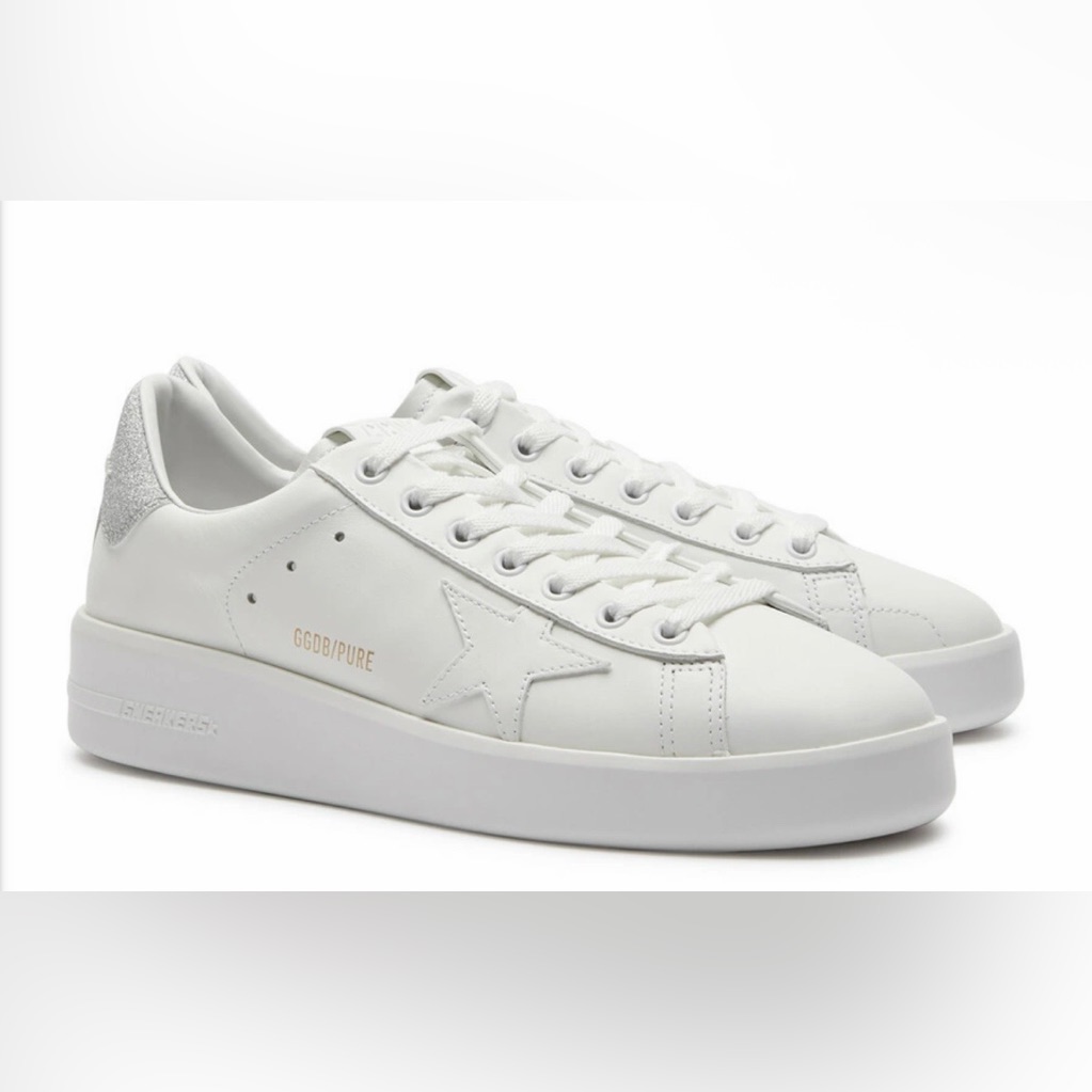 Authentic Golden Goose Pure Star Leather Sneakers